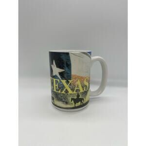 Texas Coffee Mug Cowboy Texas Flag